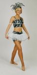 Disco Freestyle Rose Crop Top Tutu Skirt and Hotpants Outfit