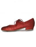 Ruby Red Glitter Low Heel Tap Shoes Dorothy