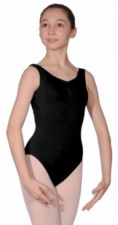 Sleeveless Cotton Ruche Front Leotard