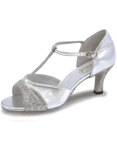 Ladies T-Bar Flared Heel Ballroom Shoes
