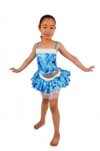 Blue Disco Camisole Top and Tutu Skirt
