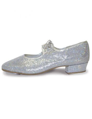 Low Heel Silver Hologram Tap Shoes LHPH